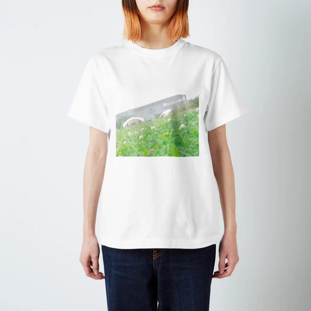 Nanaの芝生 四つ葉のクローバー お花 スタンダードTシャツ