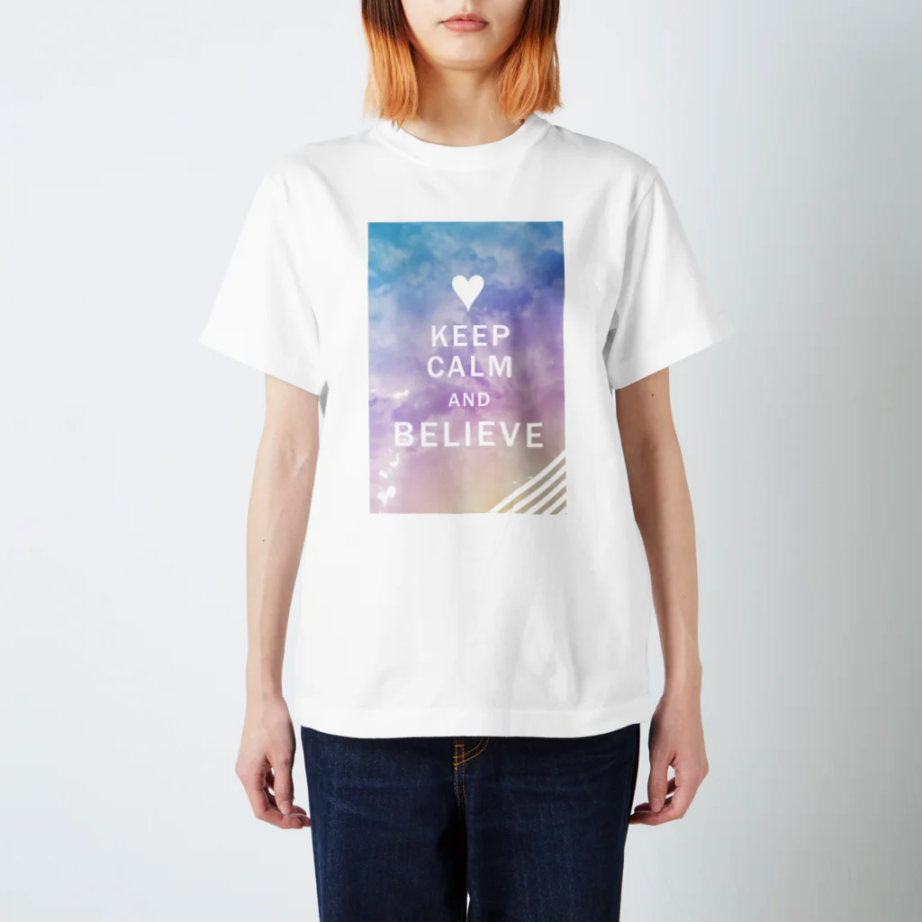 こりこりショップのKeep calm and BELIEVE！ スタンダードTシャツ