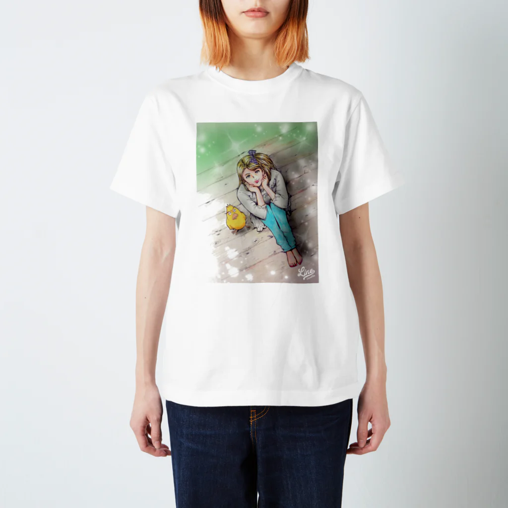 ビリケン昭和の北欧から来た少女 スタンダードTシャツ