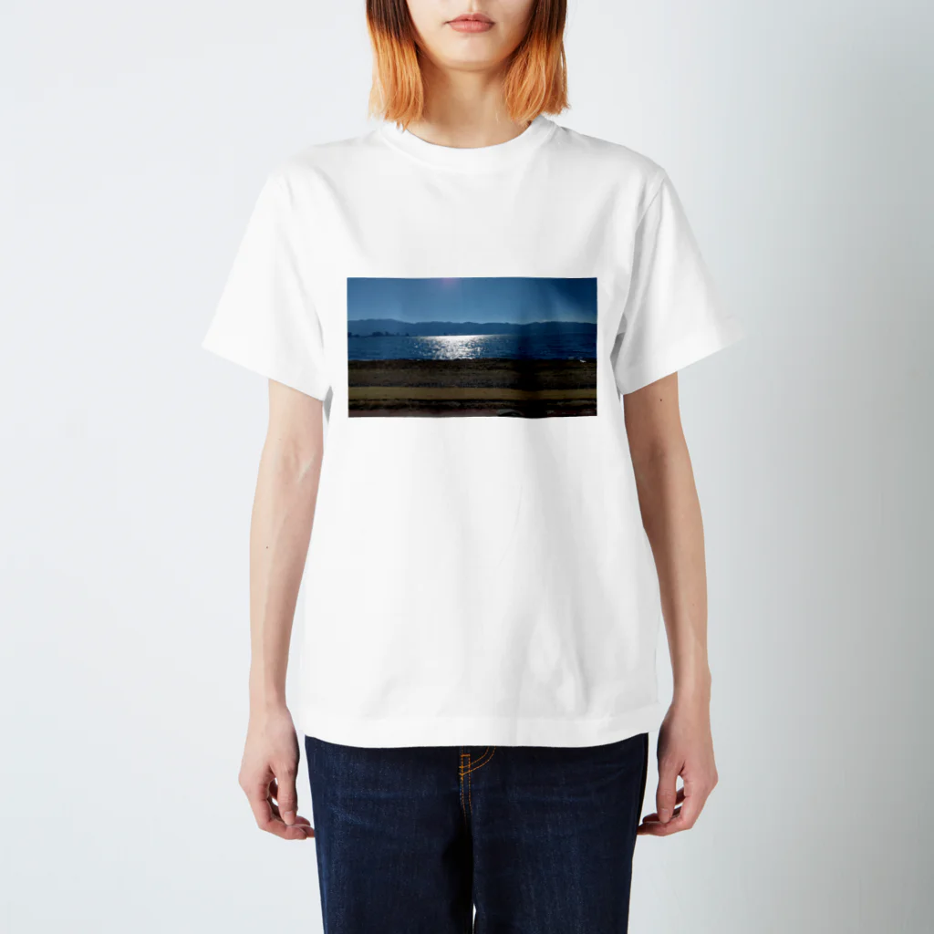 ももたんの日光に反射する諏訪湖 Regular Fit T-Shirt