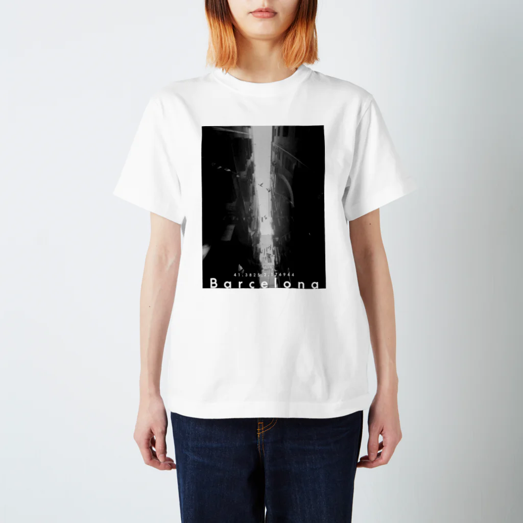 Joiのバロセロナの路地T　シロクロ Regular Fit T-Shirt