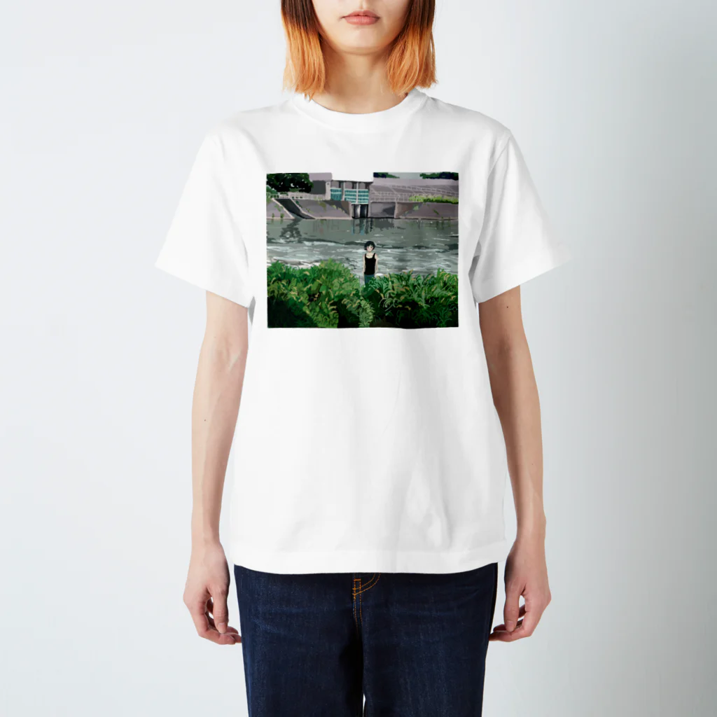 ハナ⸜🌷⸝‍チャンの見度沢川 スタンダードTシャツ