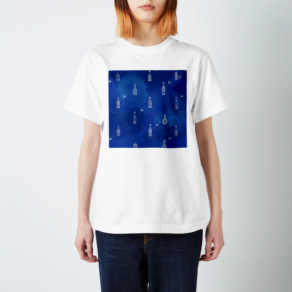 le chat bleuのシンプルめにウイスキー スタンダードTシャツ