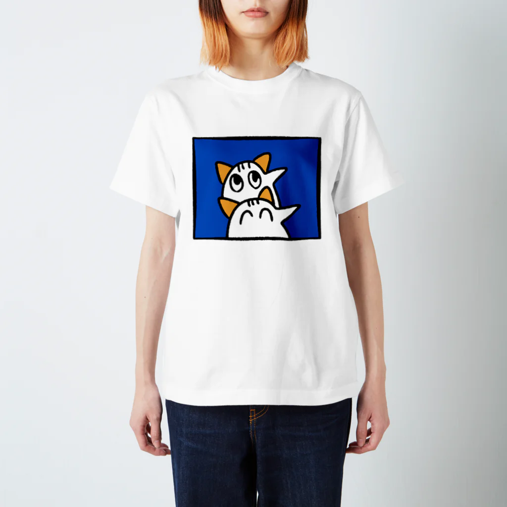 hachuuのネコの鳥 スタンダードTシャツ