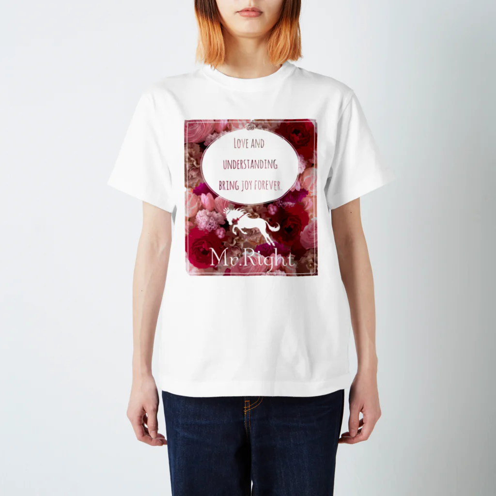 Mr.Rightの花柄ファッション「ラナンキュラスの愛情」 Regular Fit T-Shirt