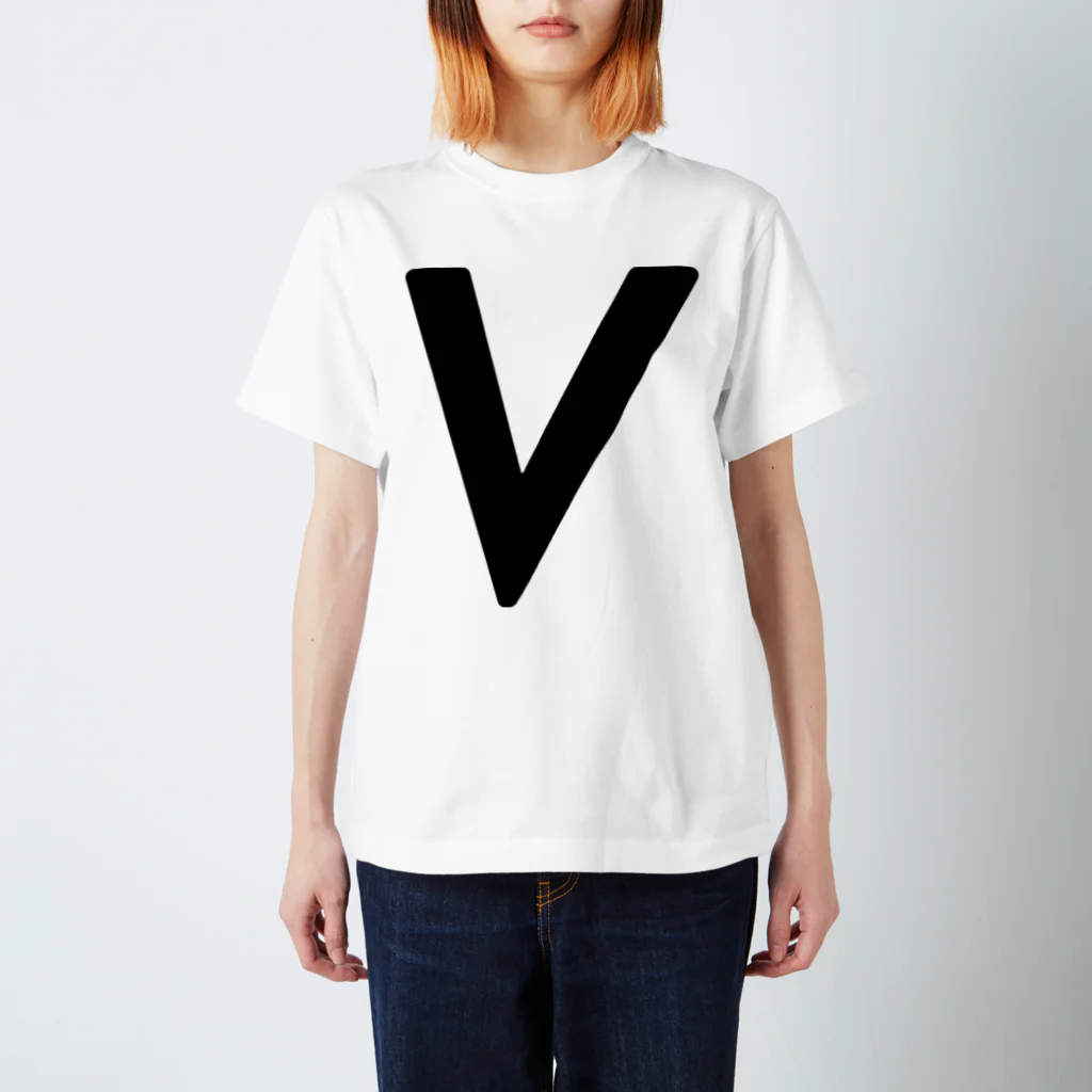BetterDesignStoreのV ： イニシャルTシャツ スタンダードTシャツ