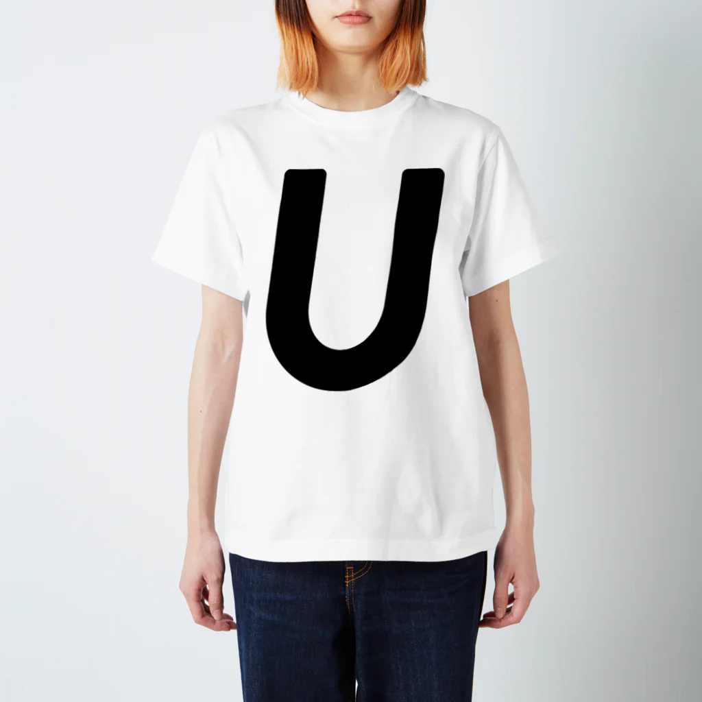 BetterDesignStoreのU ： イニシャルTシャツ スタンダードTシャツ
