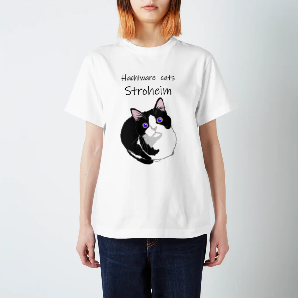 よしだ楽園のハチワレねこのシュー　No.1 スタンダードTシャツ