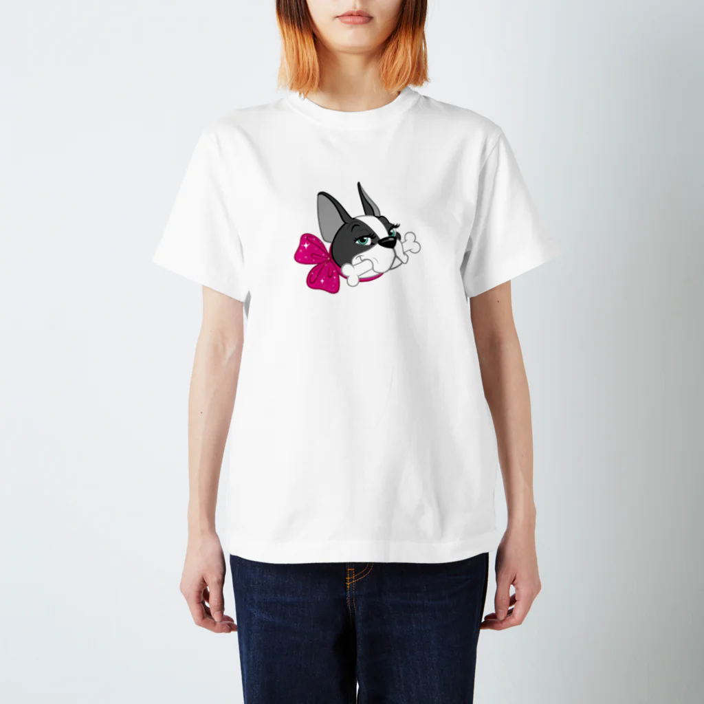 Tatsuya Artistのフレンチブルドッグ スタンダードTシャツ