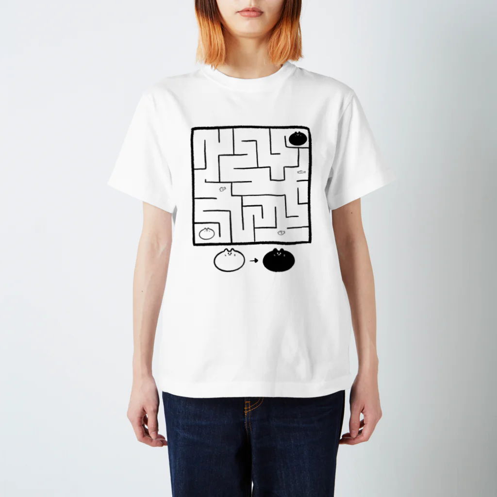 komTの迷路ネコちゃん スタンダードTシャツ