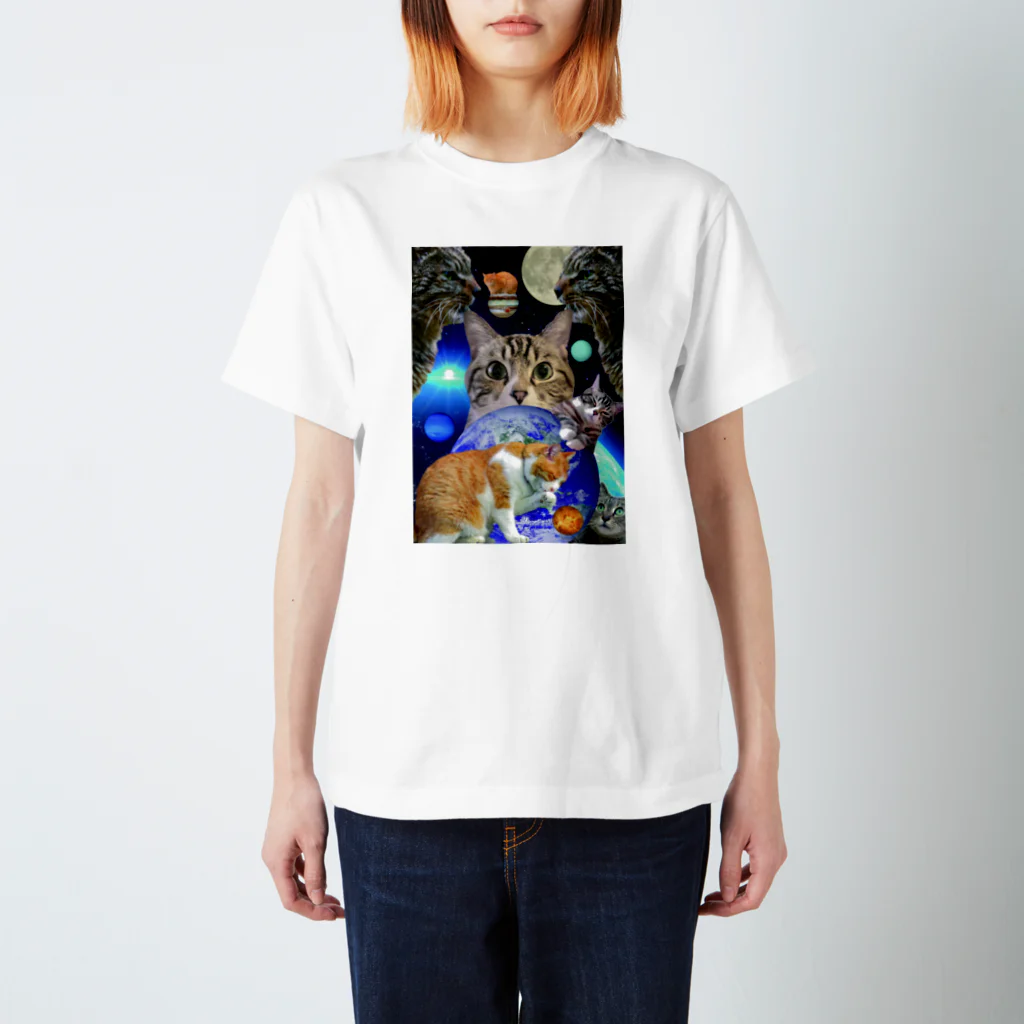 マハルキタの猫は宇宙 Regular Fit T-Shirt