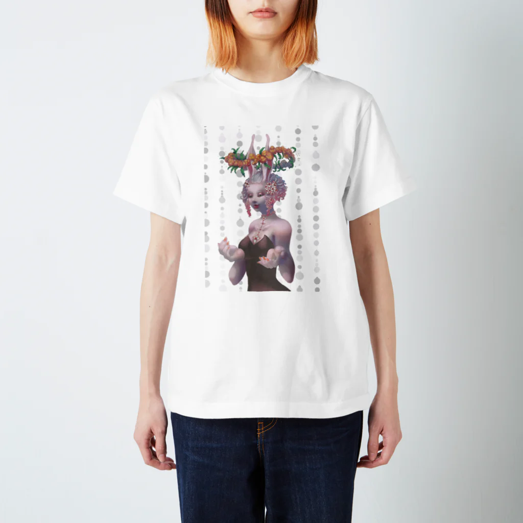 dim_shopのうさ耳の女性 スタンダードTシャツ