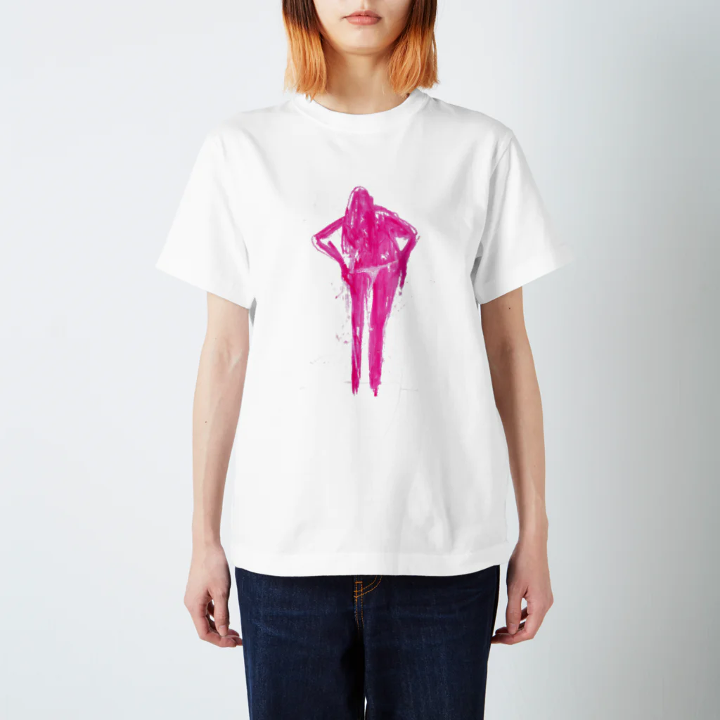 JunK drawing の赤い女　４ Regular Fit T-Shirt