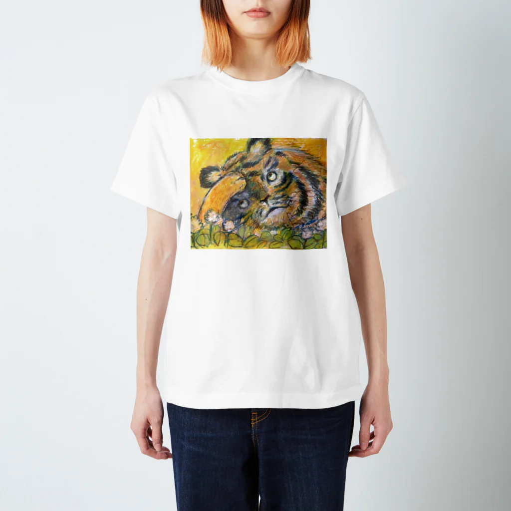 松井 翼 /  Tsubasa Matsuiの昼寝していたトラ Regular Fit T-Shirt