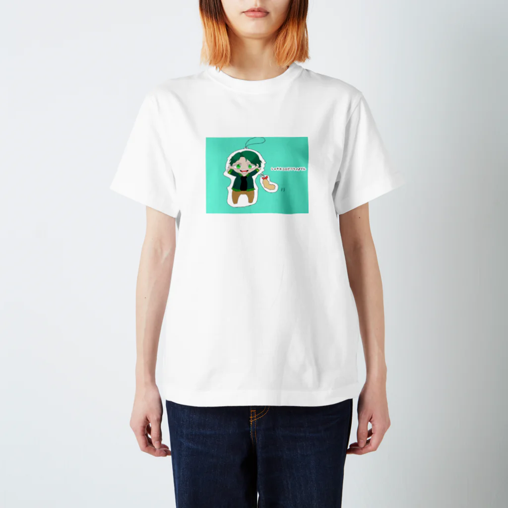 ψ(⃔ ･-･×)⃕↝のﾎｺｴﾋﾞたん スタンダードTシャツ