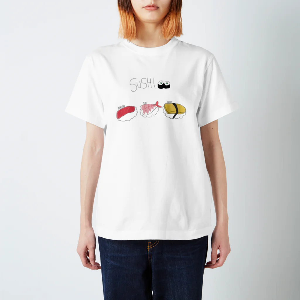 ぽちょむきんのSUSHI 寿司 カッパ巻き！ スタンダードTシャツ