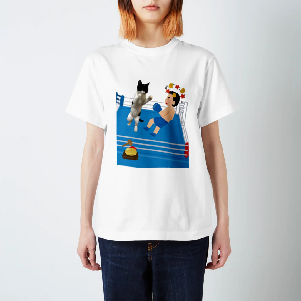 みくせんせのボクサー猫 スタンダードTシャツ