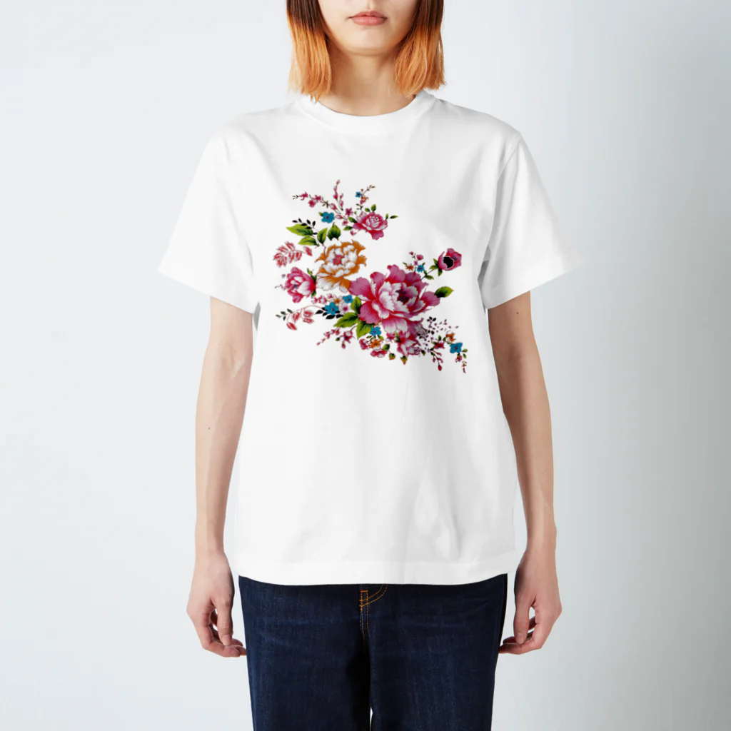 thubame_doの台湾花様シリーズ  Regular Fit T-Shirt