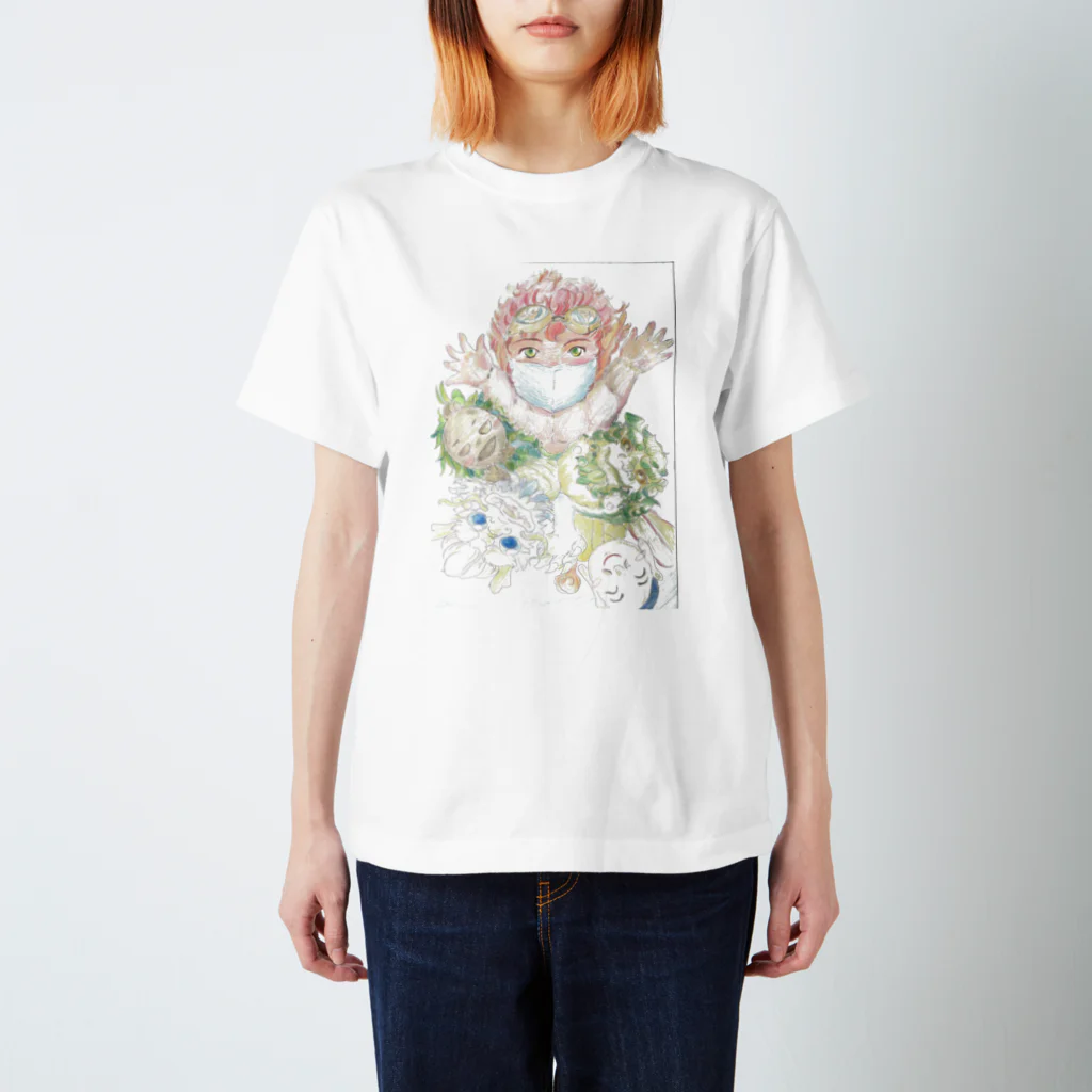 夏姫物語のキジムナーミンミン　マスク Regular Fit T-Shirt