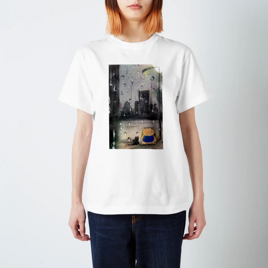 ☆あゆ ころ たろの☆ ハッピーライフの雨の中 Regular Fit T-Shirt