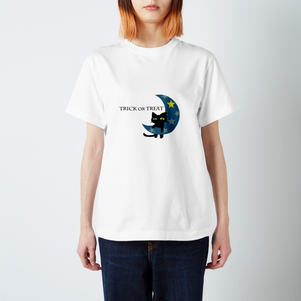 lifejourneycolorfulの黒猫 Regular Fit T-Shirt