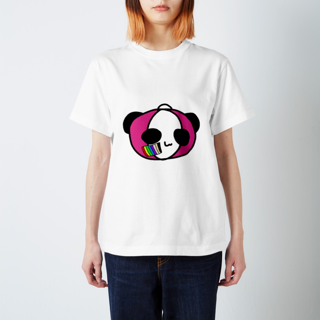 248-nijiya-のレインボーペイントぱんこちゃん Regular Fit T-Shirt