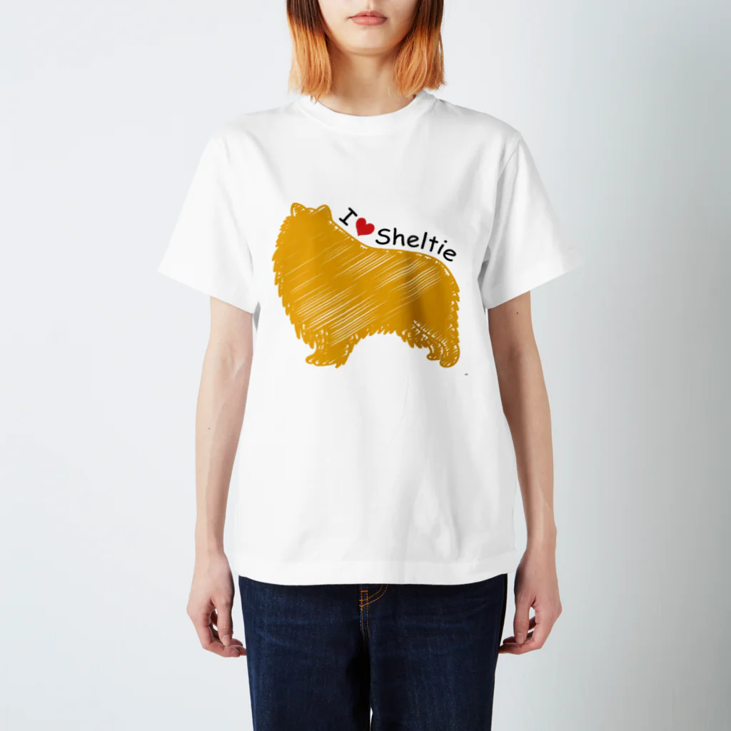 marron1632のI♥Sheltie スタンダードTシャツ