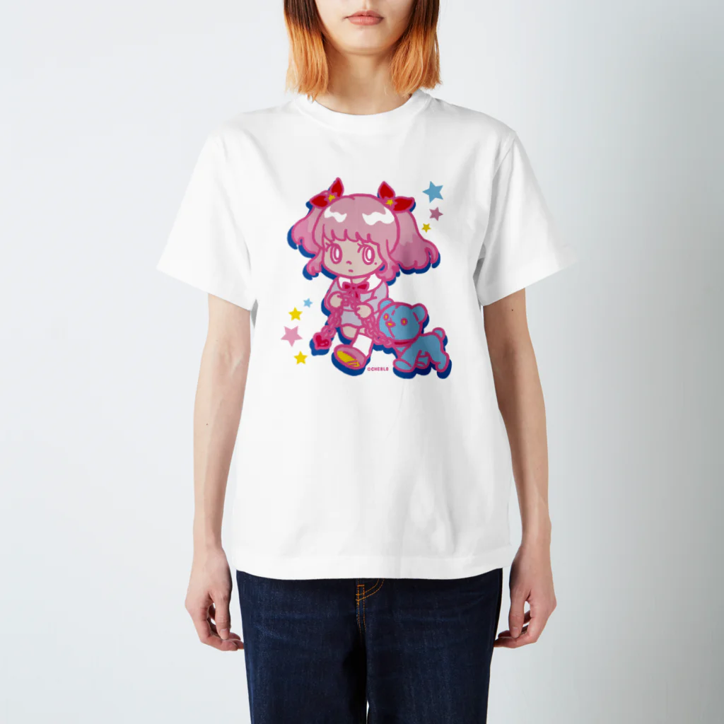 CHEBLOのONNANOKO【Pink】 スタンダードTシャツ