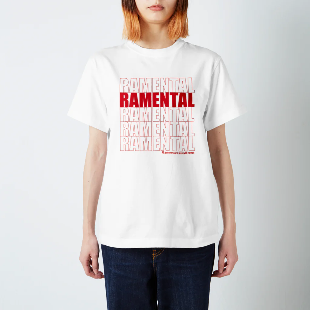 slurperのRAMENTAL white スタンダードTシャツ