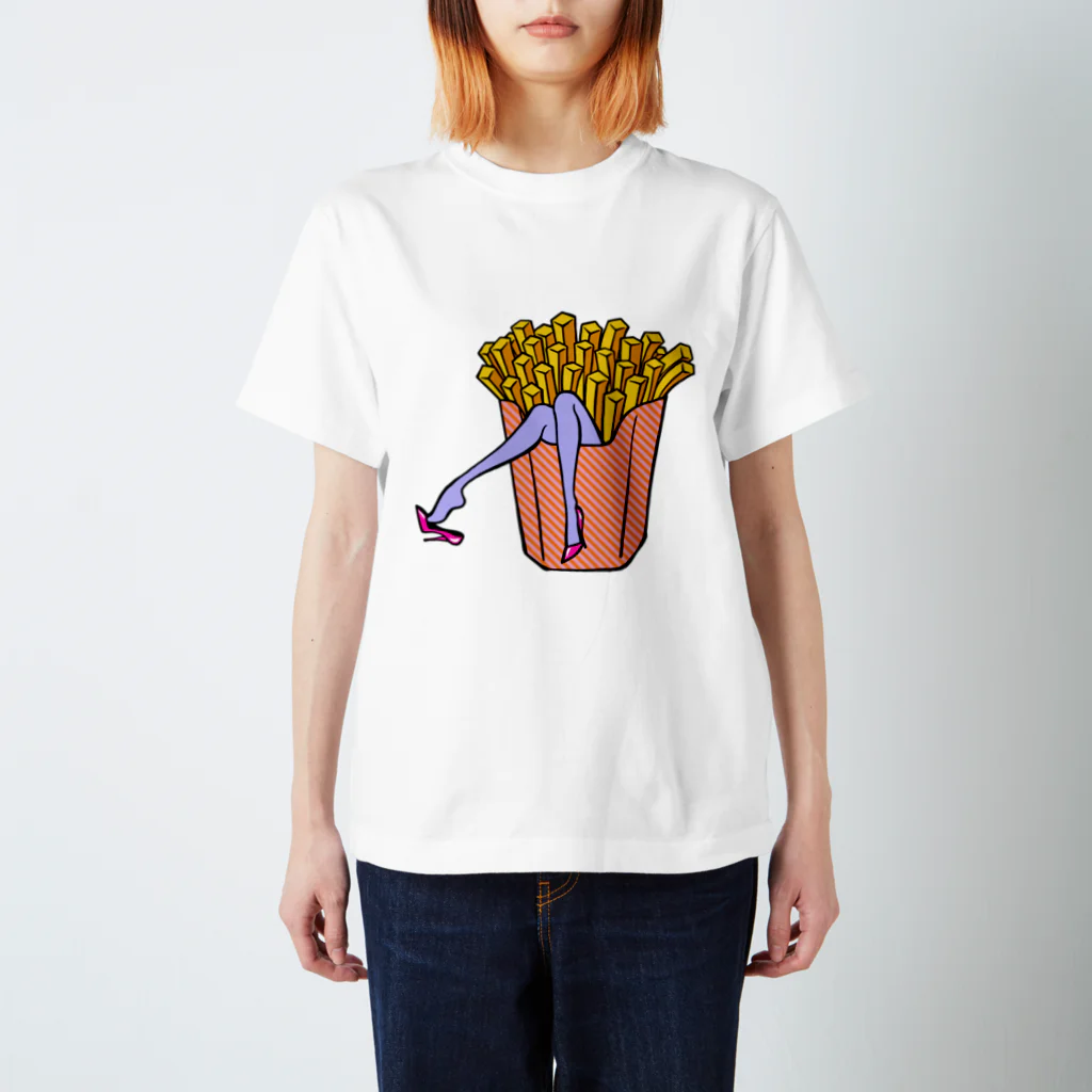 Mieko_Kawasakiの誘惑の🍟フライドポテト　 スタンダードTシャツ