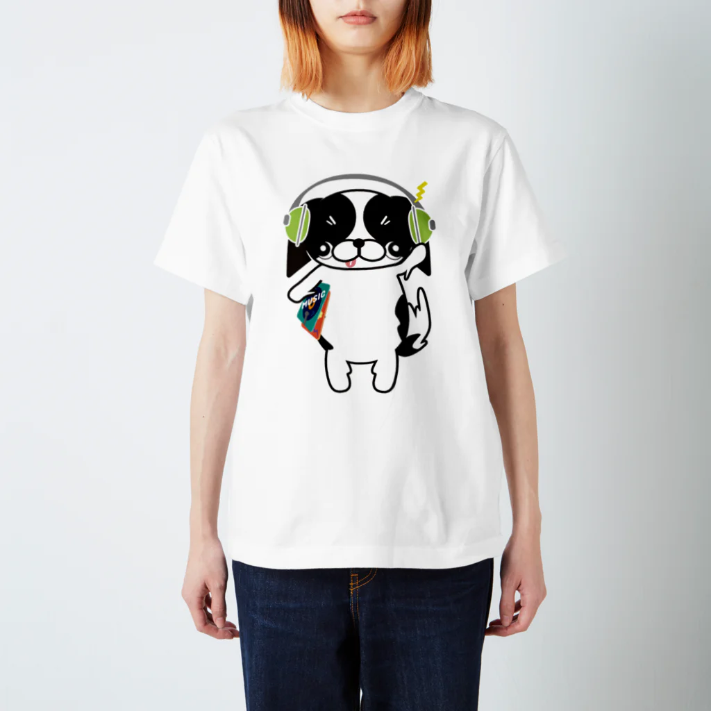 pugpughonpoのmusic狆☆ スタンダードTシャツ