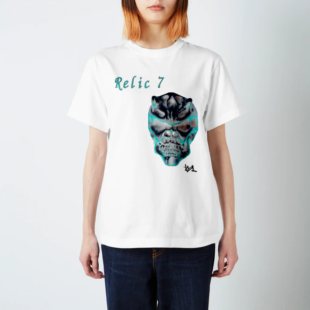 Relic7のRelic 7　二角鬼スカル スタンダードTシャツ