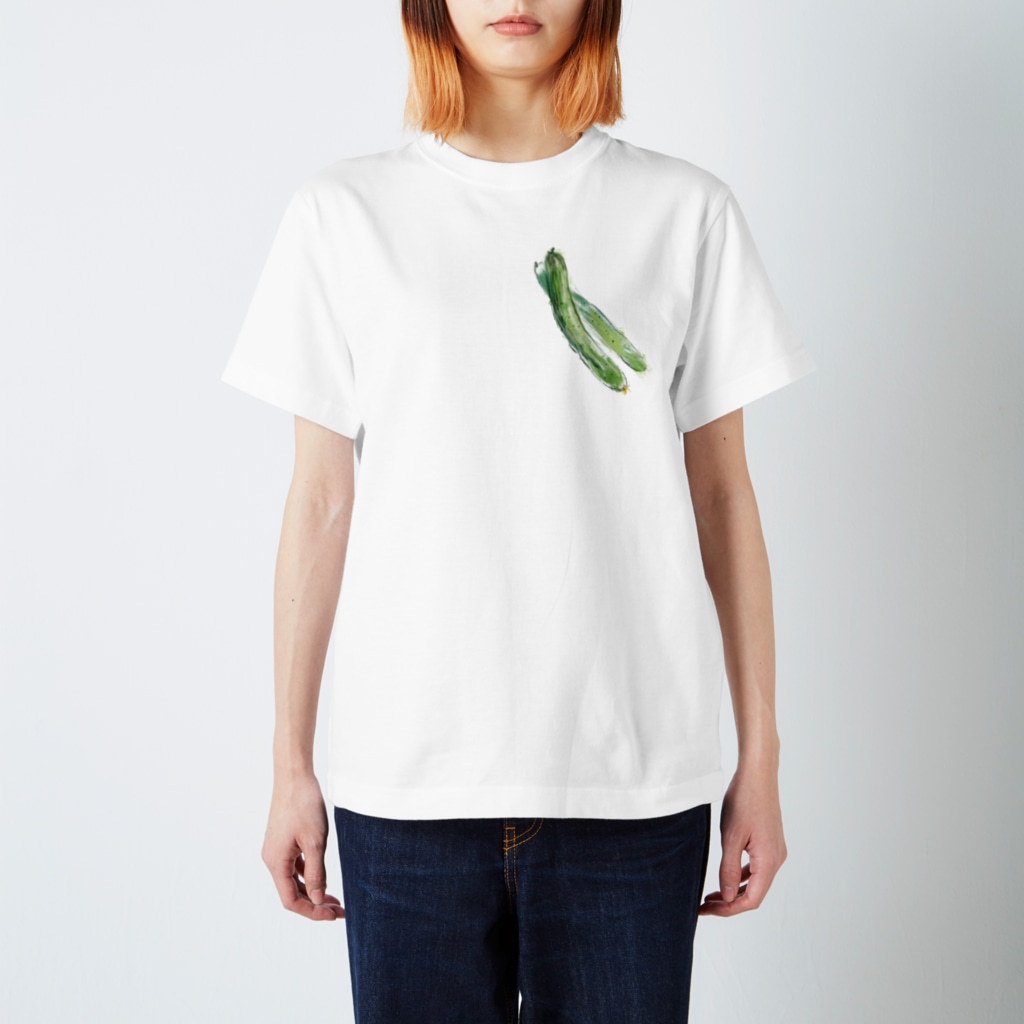 akane_art（茜音工房）のベジタブルT（キュウリ） Regular Fit T-Shirt
