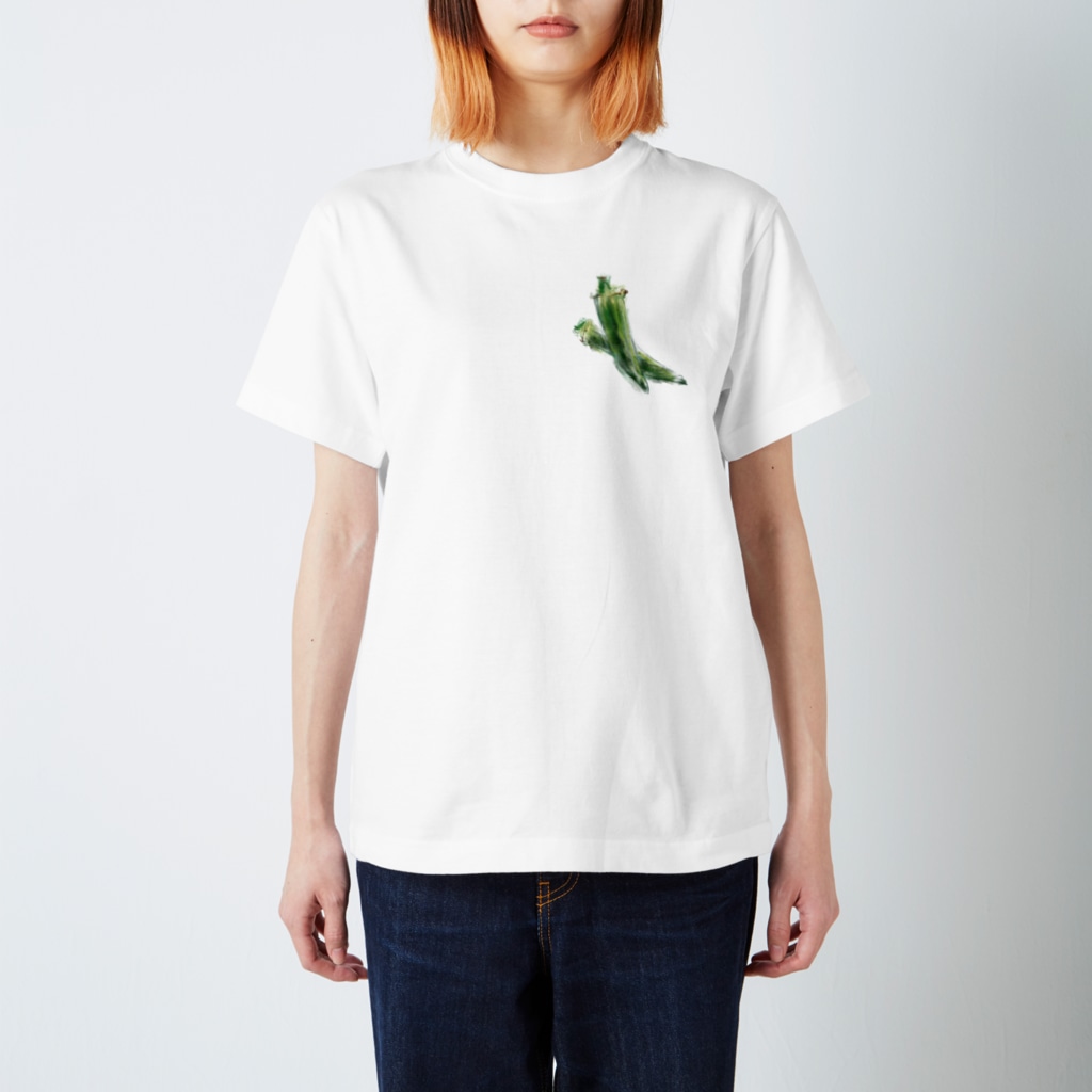 akane_art（茜音工房）のベジタブルT（オクラ） Regular Fit T-Shirt