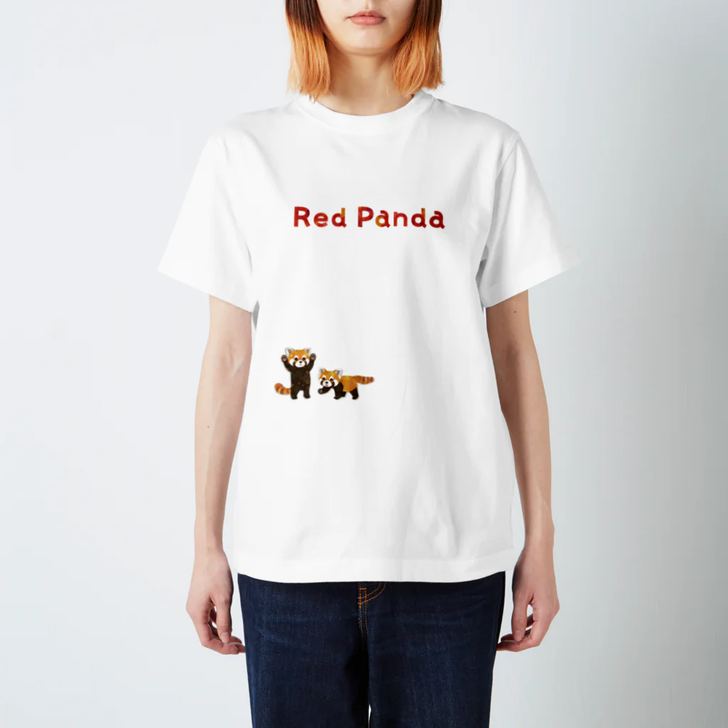 キクチミロのレッサーパンダ淡色 スタンダードTシャツ