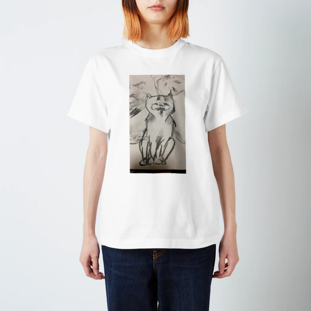 いしくみ動物園の邪悪な猫くん Regular Fit T-Shirt