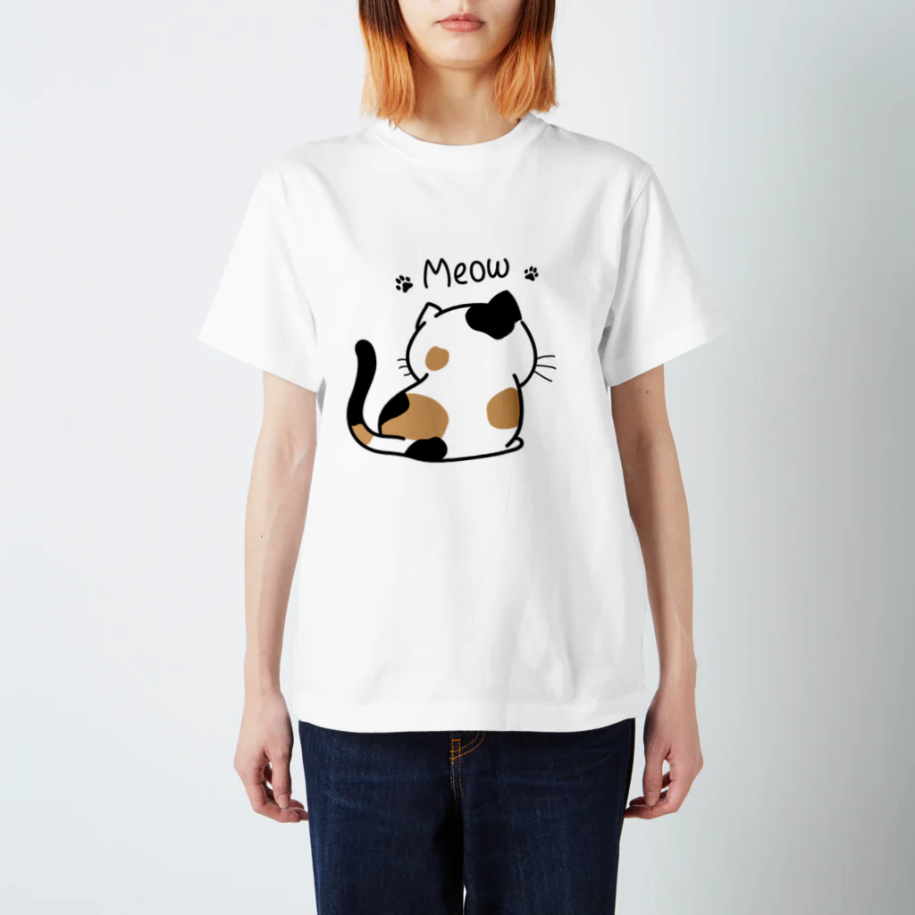 Links-Tの三毛猫後ろ姿 スタンダードTシャツ