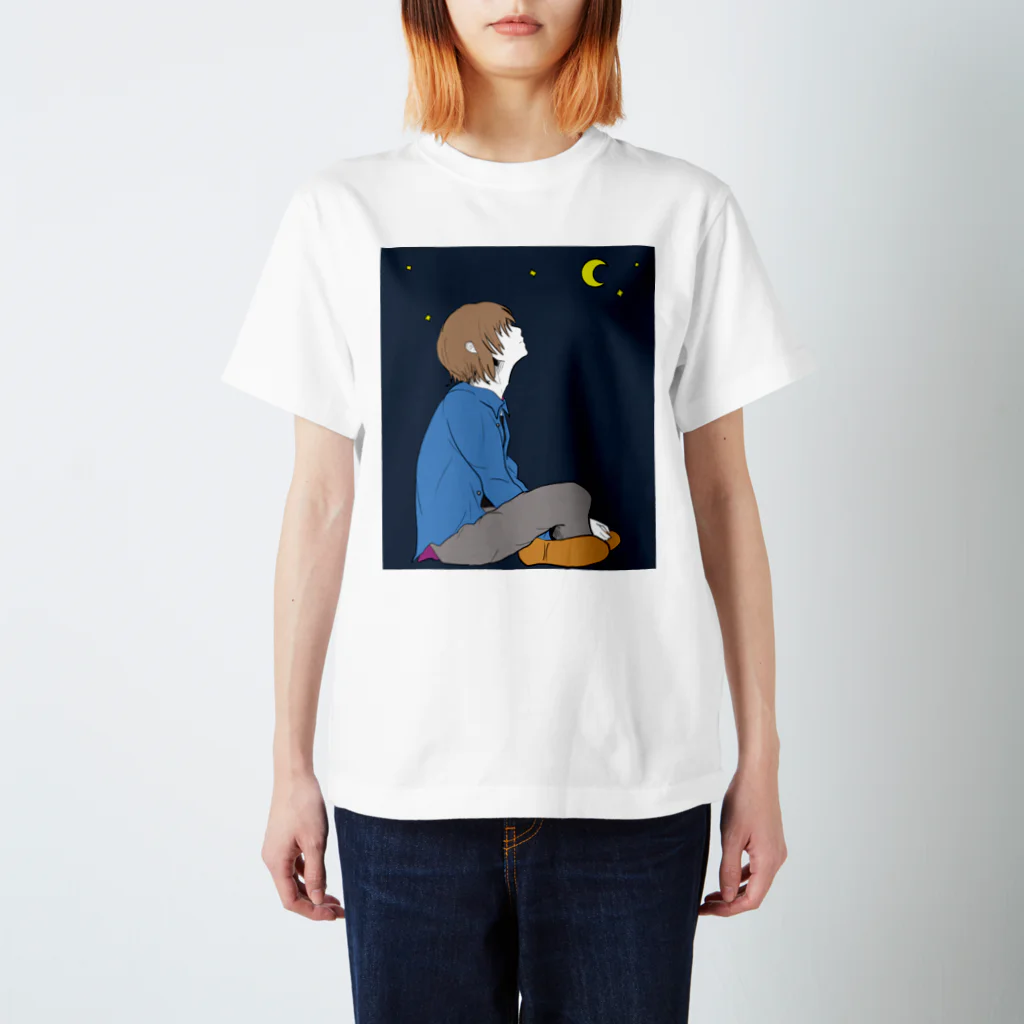 クロネノアトリエの夜空(気だるげ男子) スタンダードTシャツ