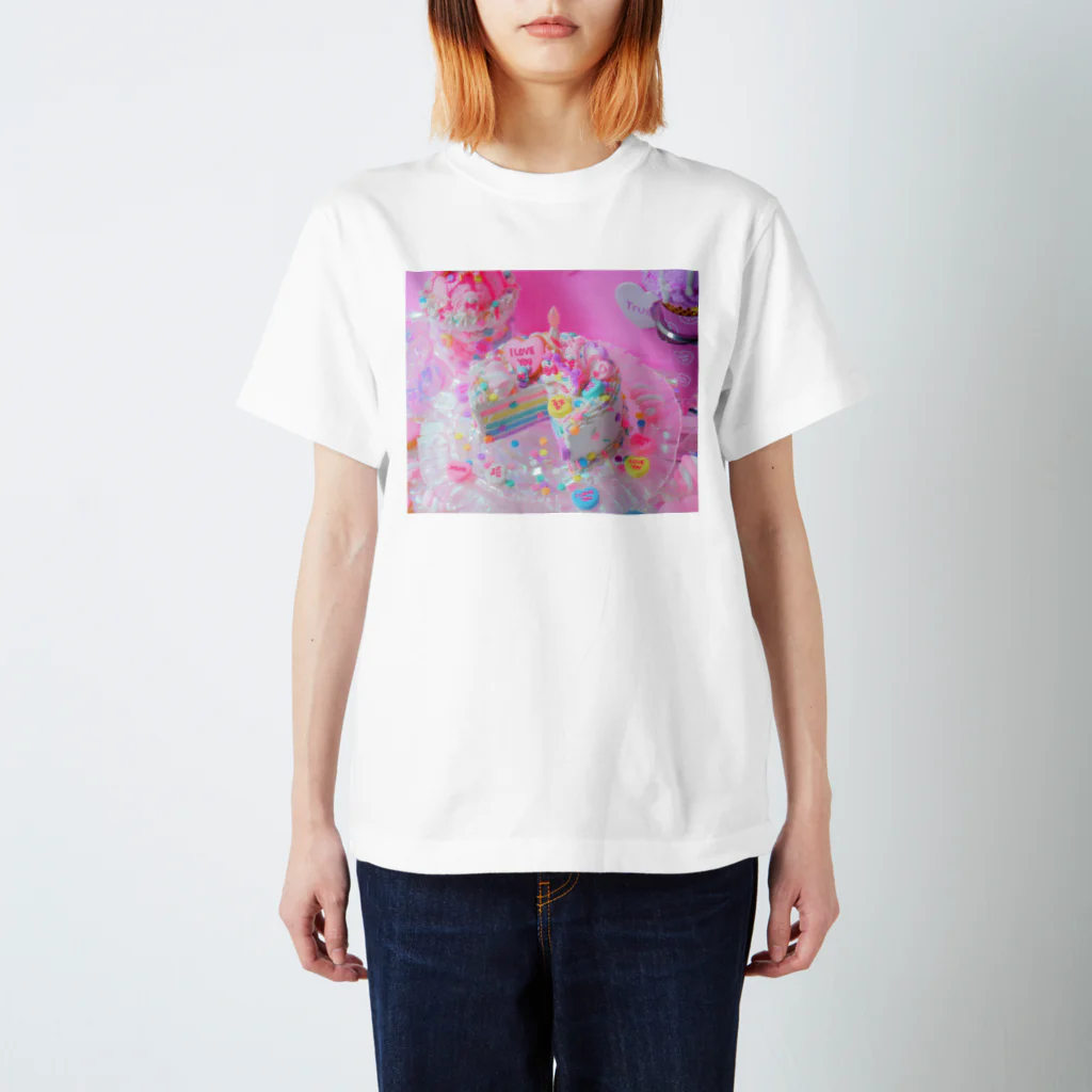 fancy fake sweets Marianne☆のユニコーンレインボーケーキ🌈 スタンダードTシャツ