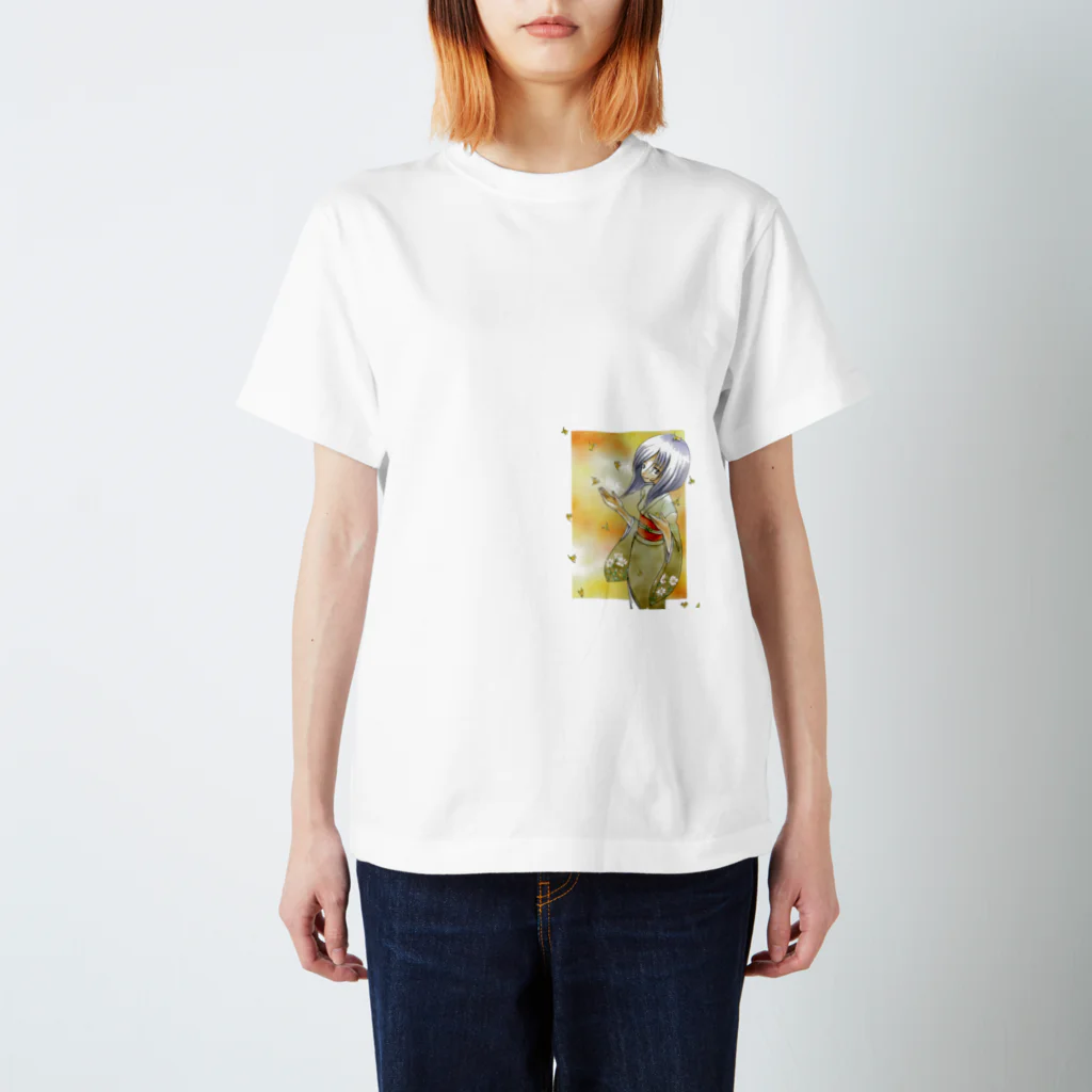 そうびょうの銀杏舞う大和撫子 スタンダードTシャツ