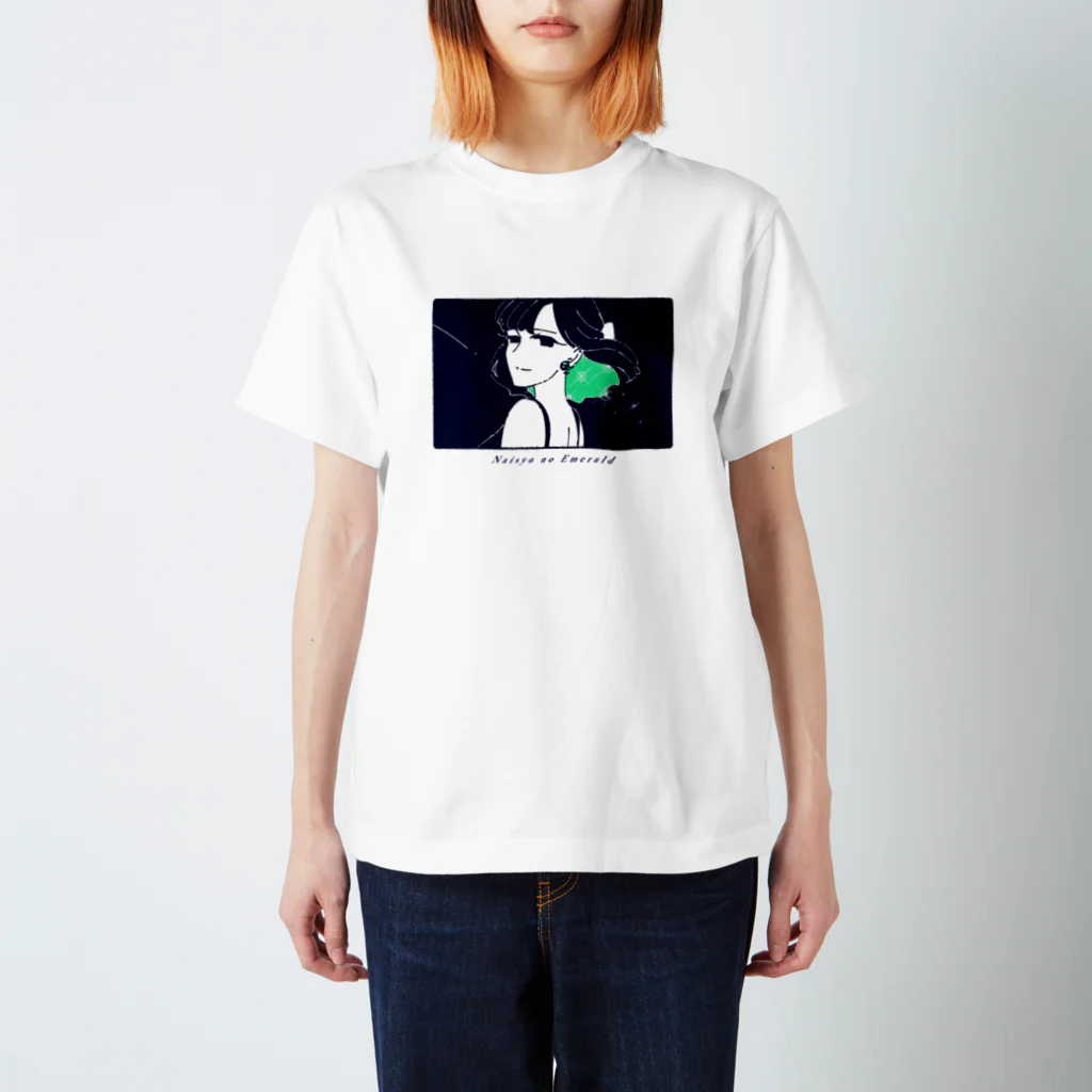 unknown＋storeのナイショのエメラルド スタンダードTシャツ