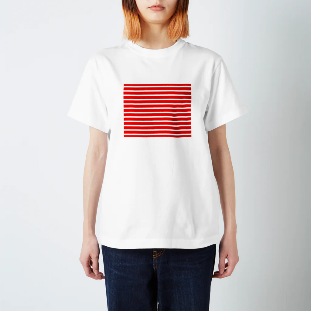 らぴの赤白ボーダー Regular Fit T-Shirt