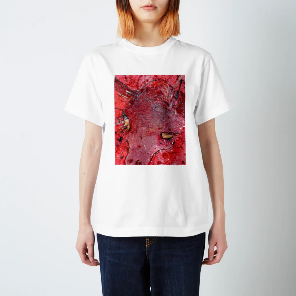 KYOKO UEMATSU  / 芸術家  植松 京子の負けないシカ Regular Fit T-Shirt