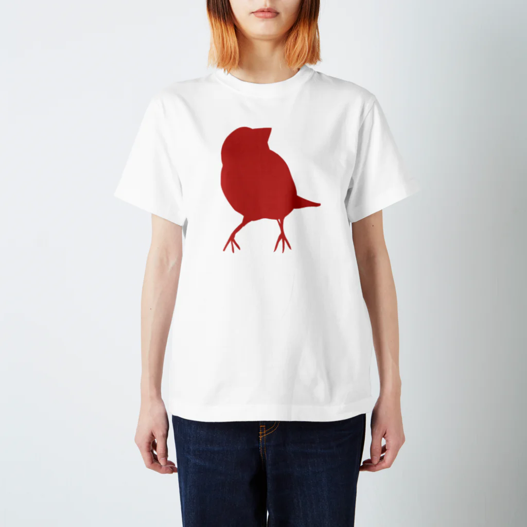 cotoLi （ことり）の文鳥シルエット（cotoLiロゴ） Regular Fit T-Shirt