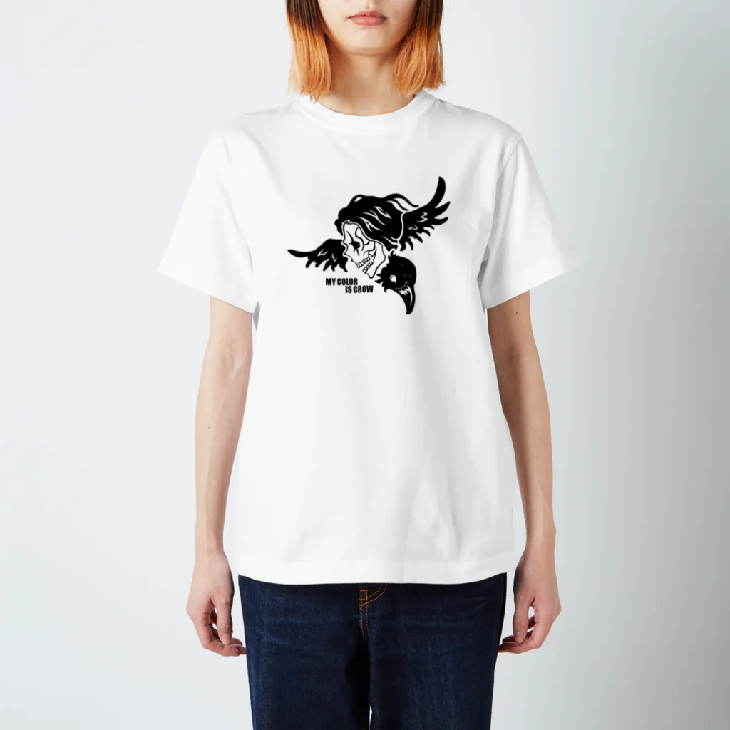 Atelier YAMA store -アトリエ ヤマ ストア-の【MY COLOR IS CROW】ホワイト Regular Fit T-Shirt