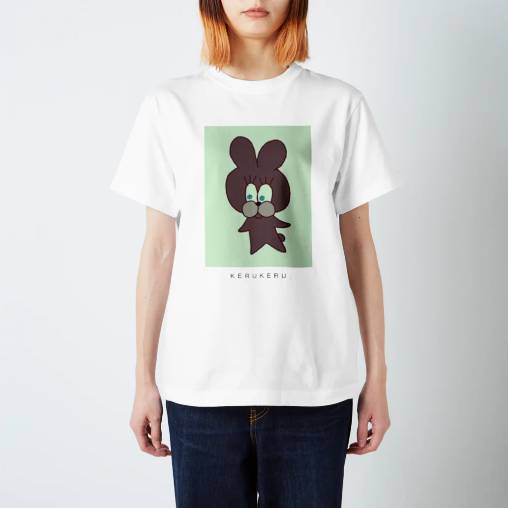 KERUKERU.のpyonko black T スタンダードTシャツ