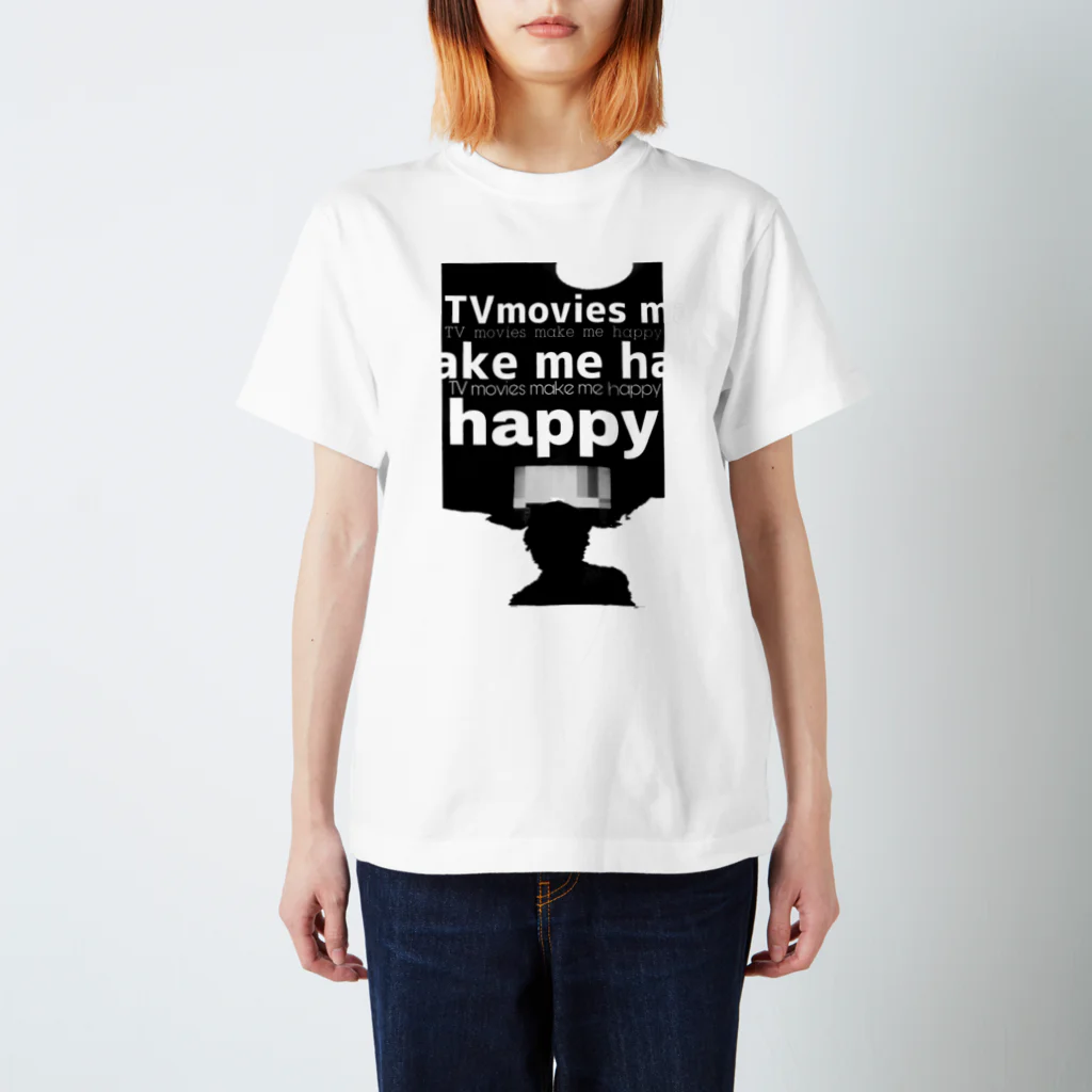 WECANNOTのTV movies make me happy Regular Fit T-Shirt