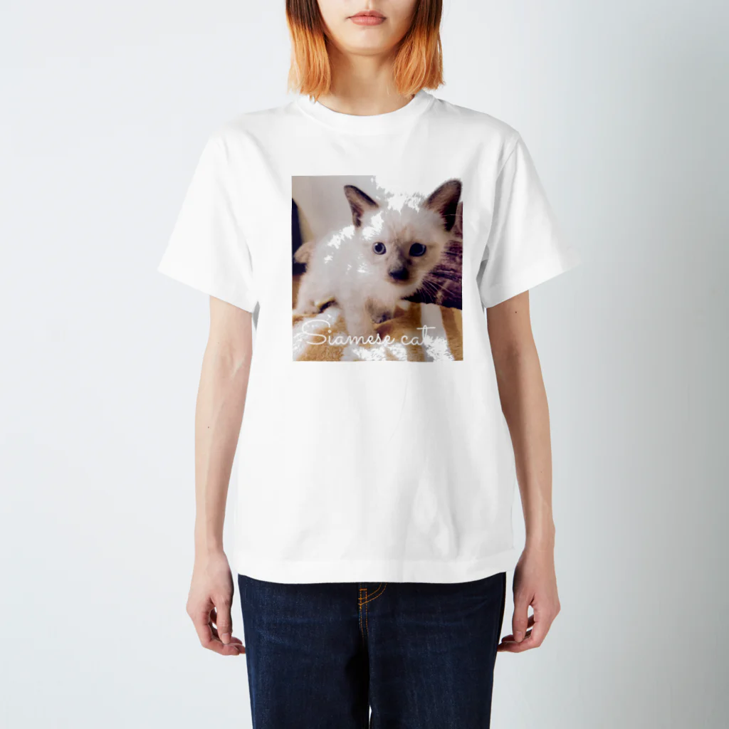 Siamese cat シャムのSiamese cat シャム猫 Regular Fit T-Shirt