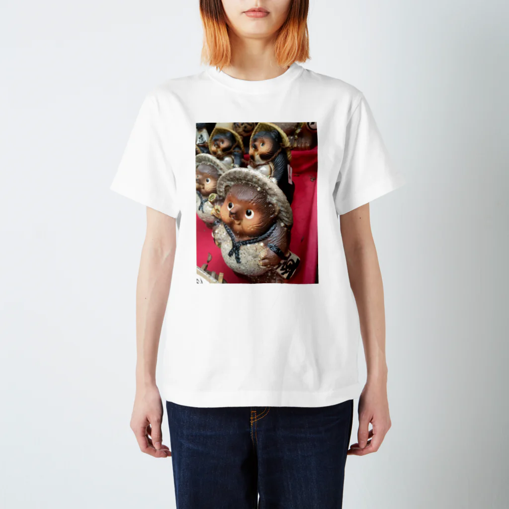 yukkyのたぬきくん Regular Fit T-Shirt