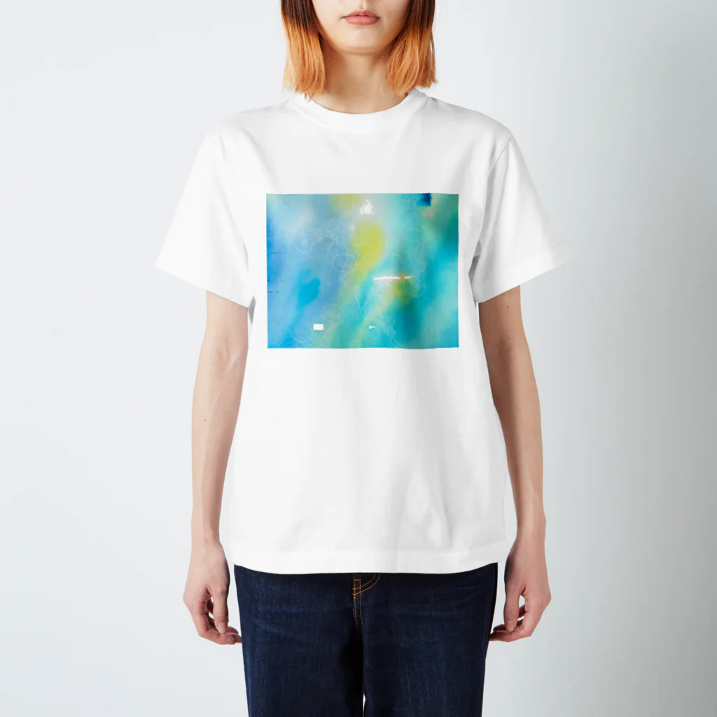 あとりえくらげのギヤマンハナクラゲ＊white スタンダードTシャツ